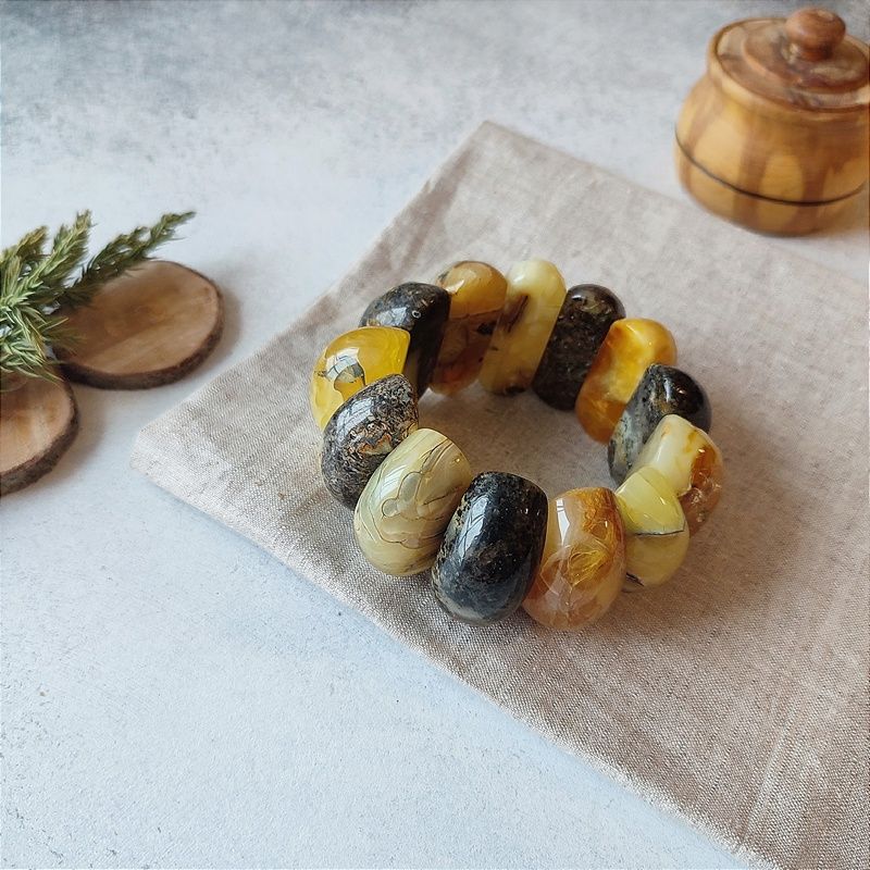 Браслет "Мандарин" янтарь