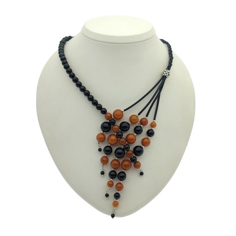 Колье "Гроздь" Янтарь