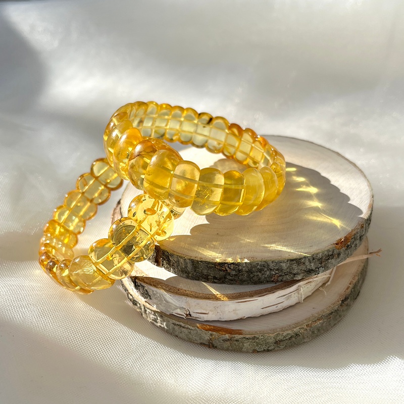 Браслет "Мандарин" янтарь