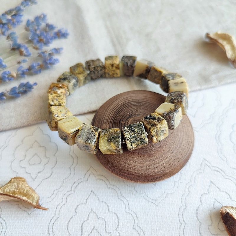 Браслет "Куб" янтарь