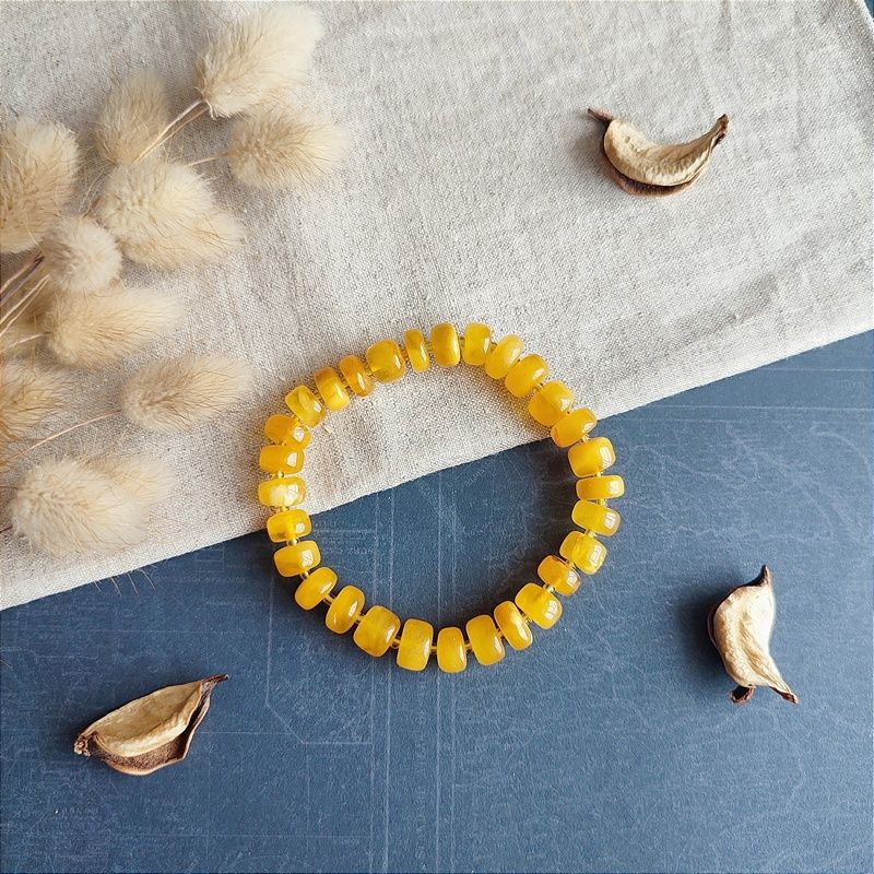 Браслет "Таблетка" янтарь