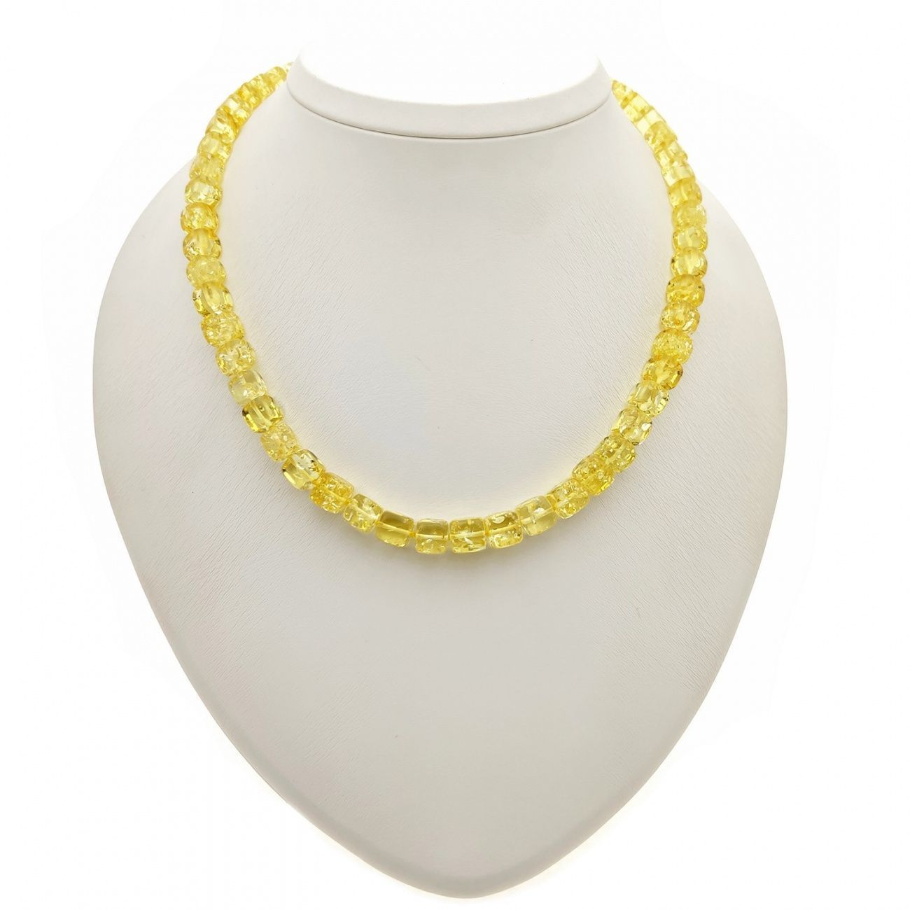 Бусы "Куб" из янтаря