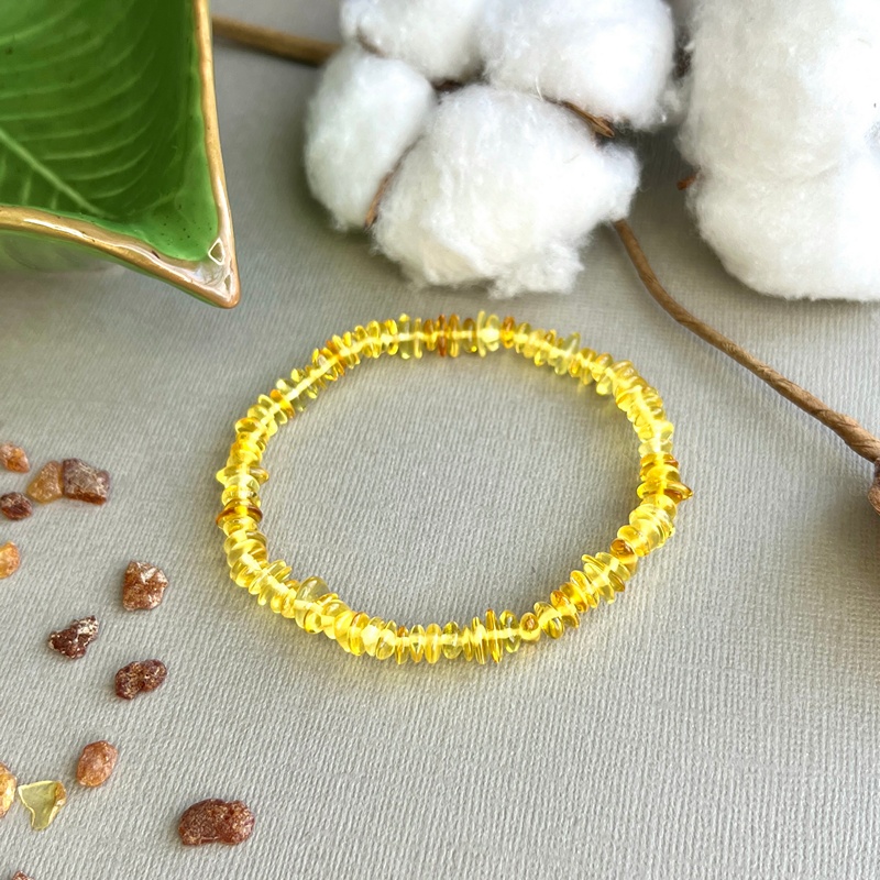 Браслет "Галька" янтарь