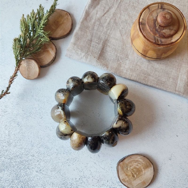 Браслет "Мандарин" янтарь