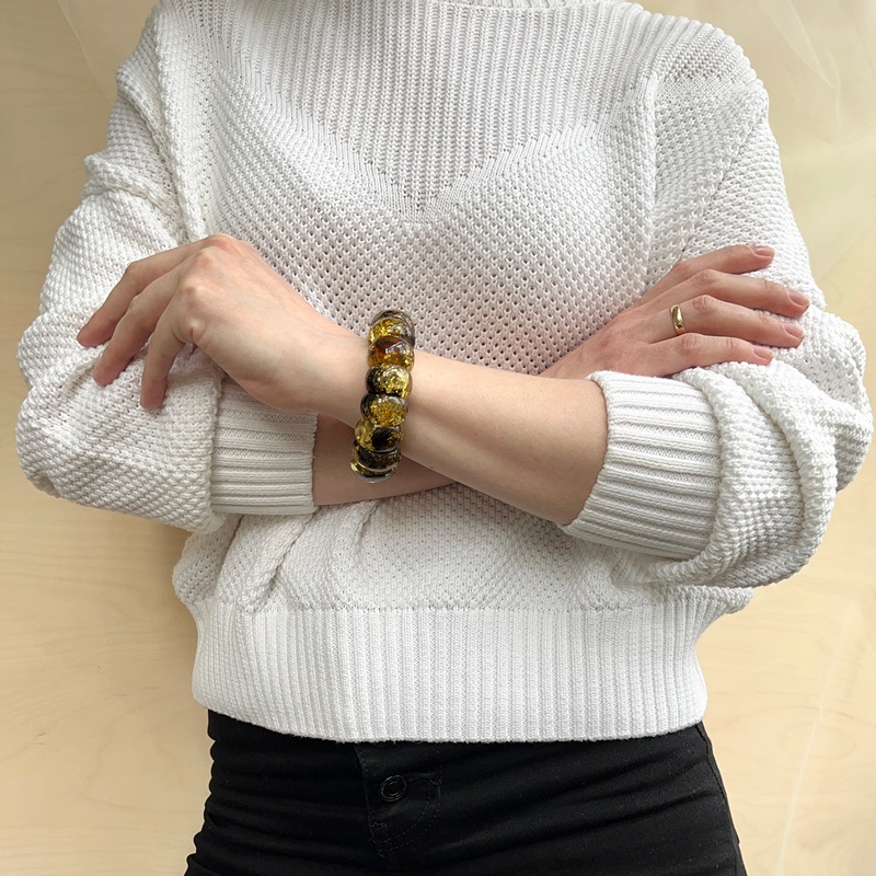 Браслет "Мандарин" янтарь