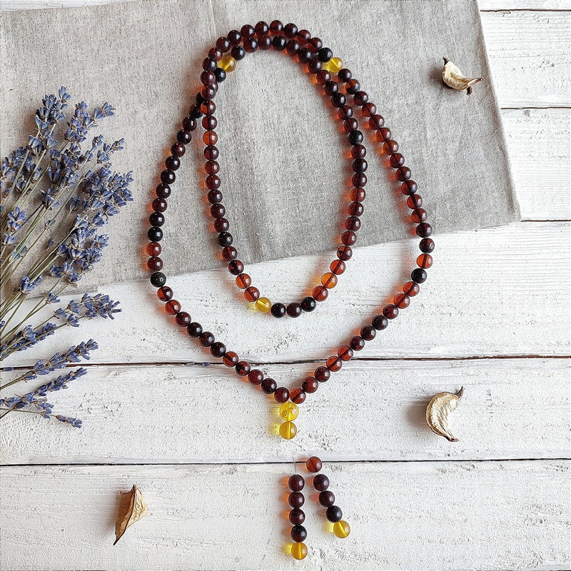 Четки буддийские янтарь