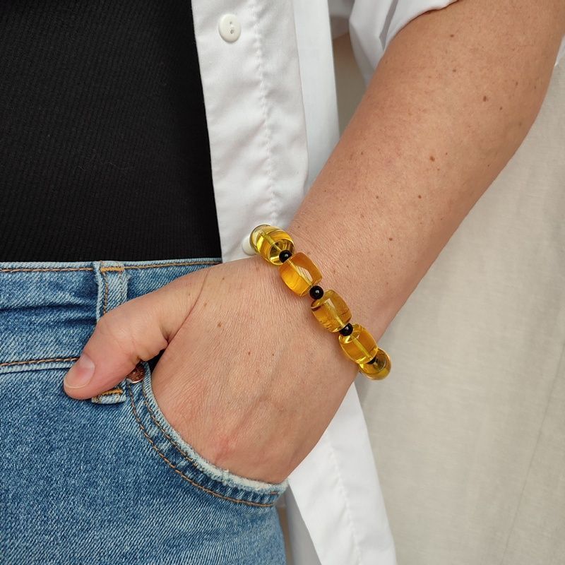 Браслет "Бочата" янтарь