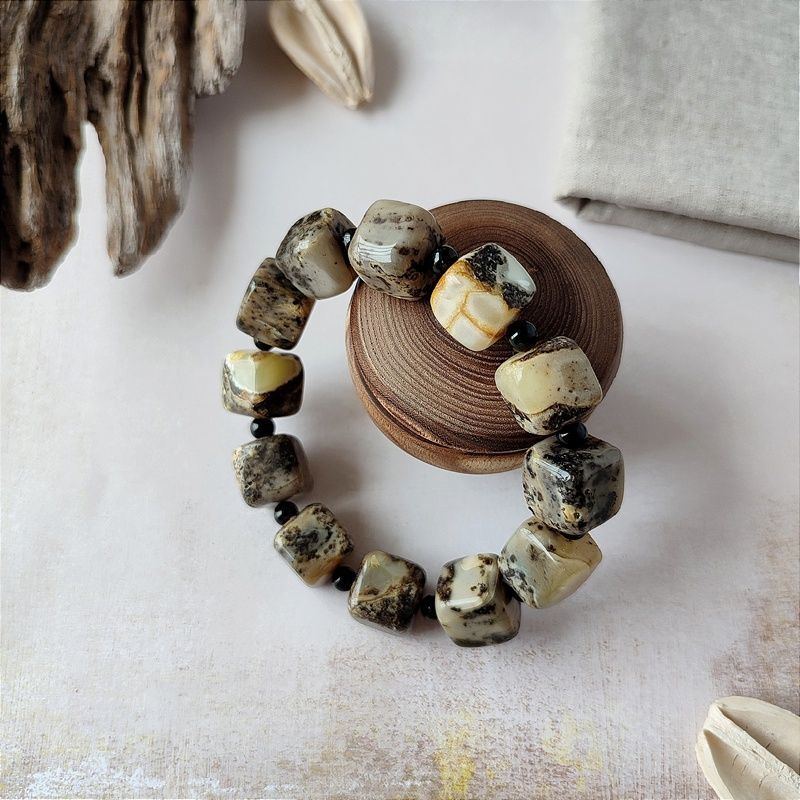 Браслет "Куб" янтарь