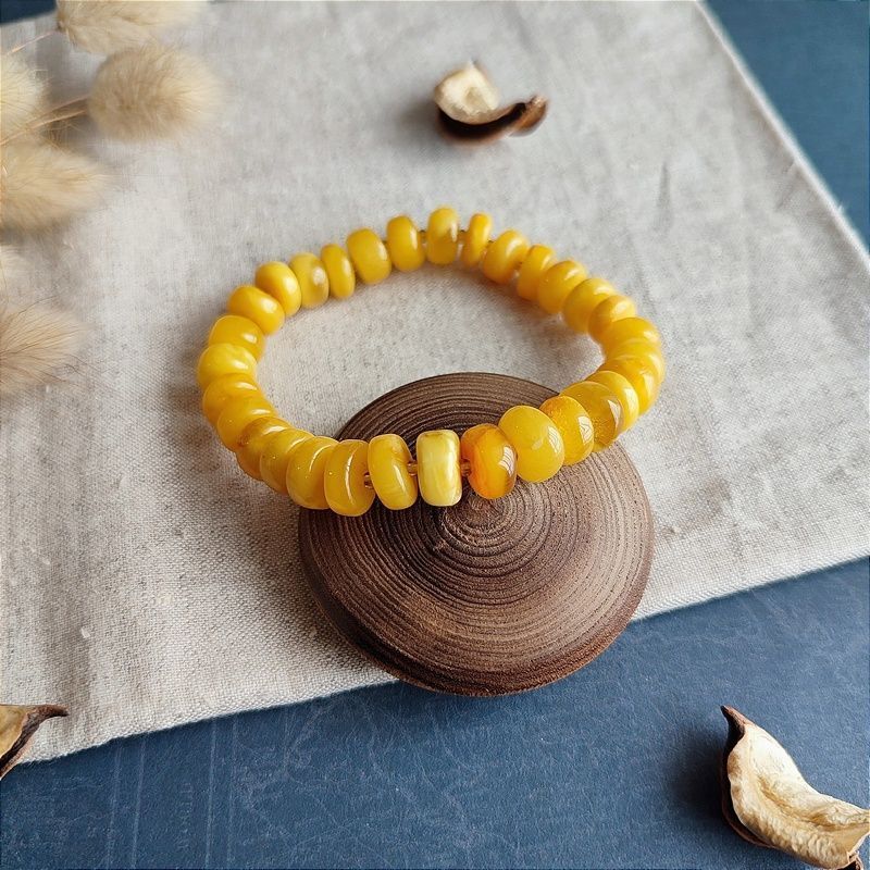 Браслет "Таблетка" янтарь