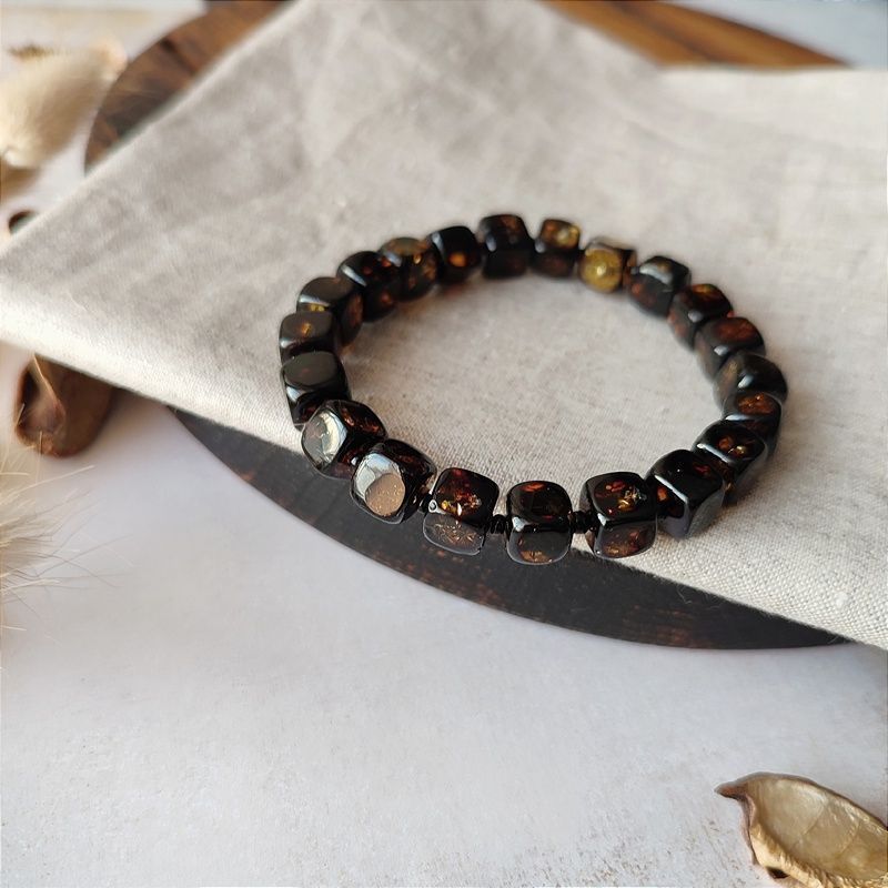 Браслет "Куб" янтарь