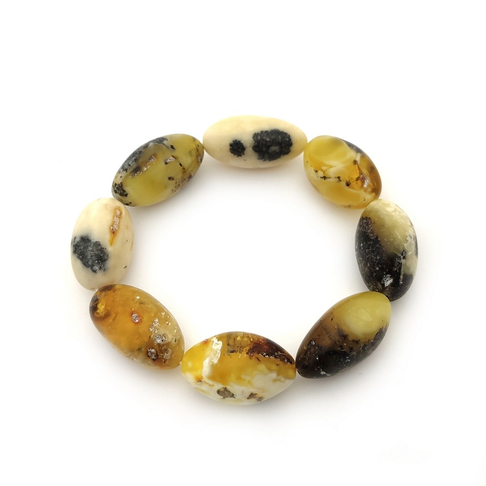 Браслет "Оливка" янтарь