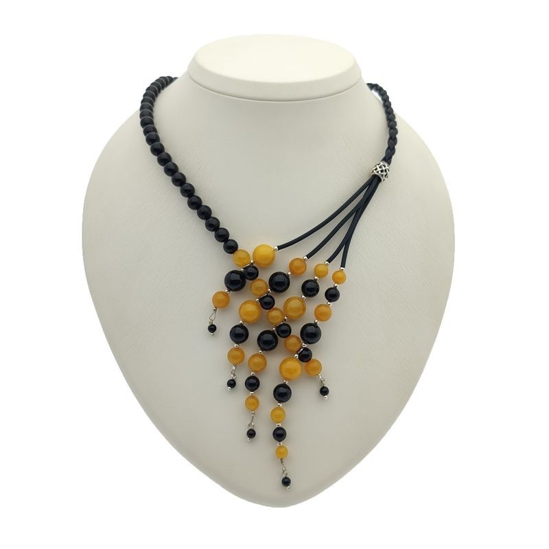 Колье "Гроздь" Янтарь