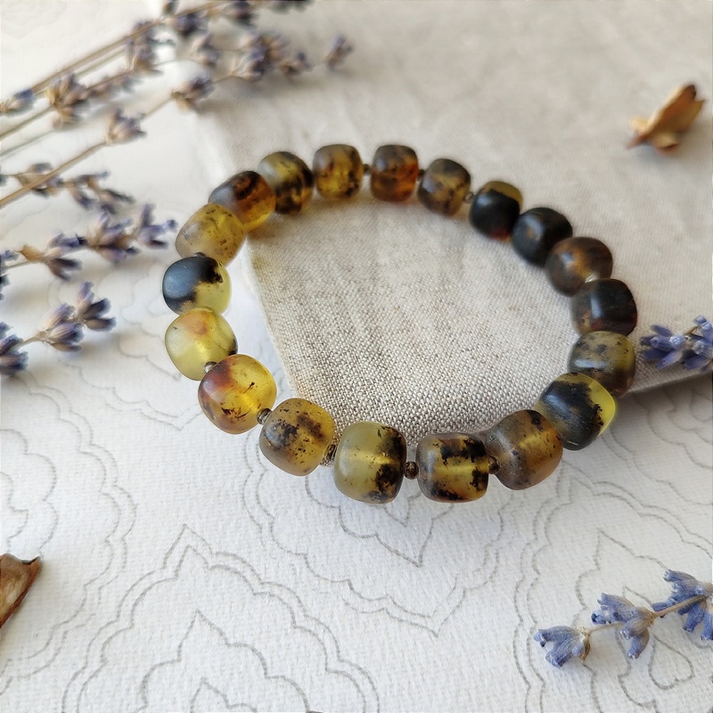 Браслет "Куб" янтарь