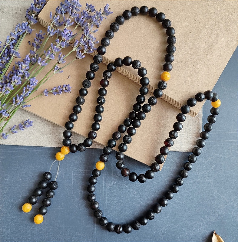 Четки буддийские, янтарь 9116100227 (1)