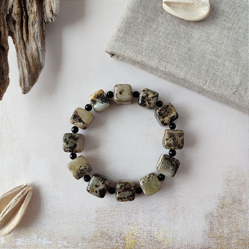 Браслет "Куб" янтарь