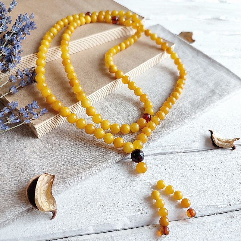 Четки буддийские янтарь