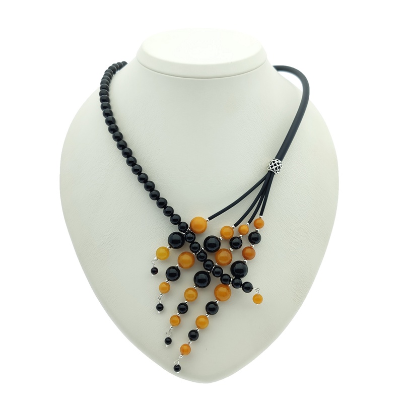 Колье "Гроздь" Янтарь