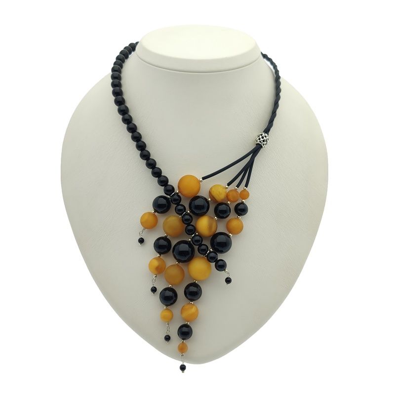 Колье "Гроздь" Янтарь