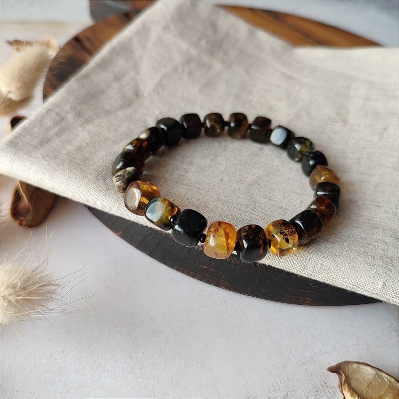 Браслет "Куб" янтарь