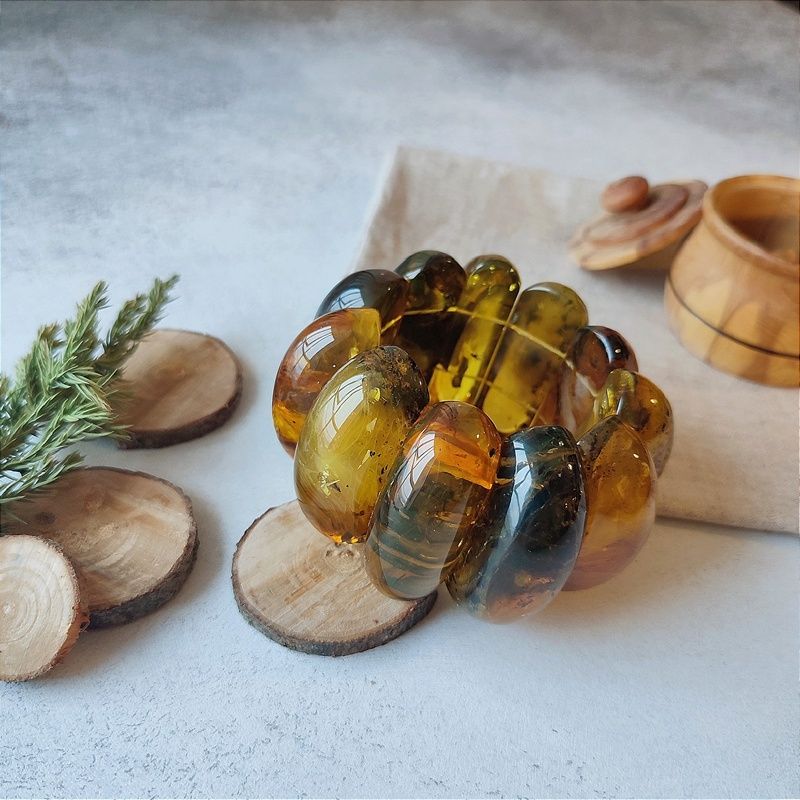 Браслет "Мандарин" янтарь