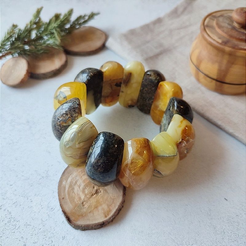 Браслет "Мандарин" янтарь