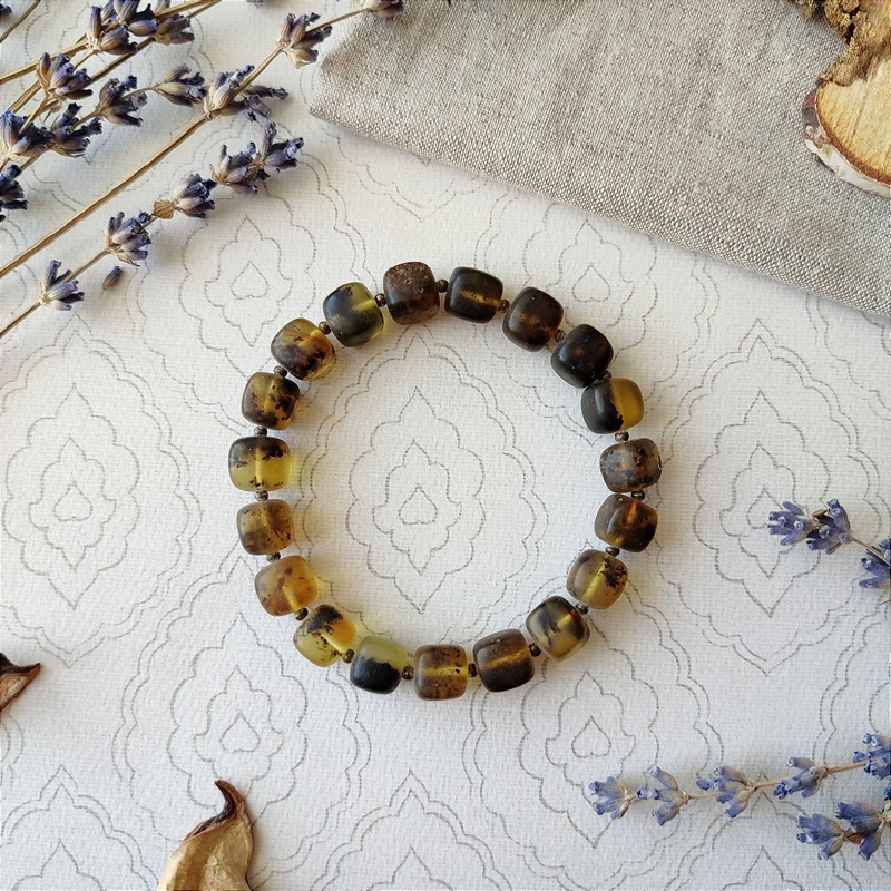 Браслет "Куб" янтарь