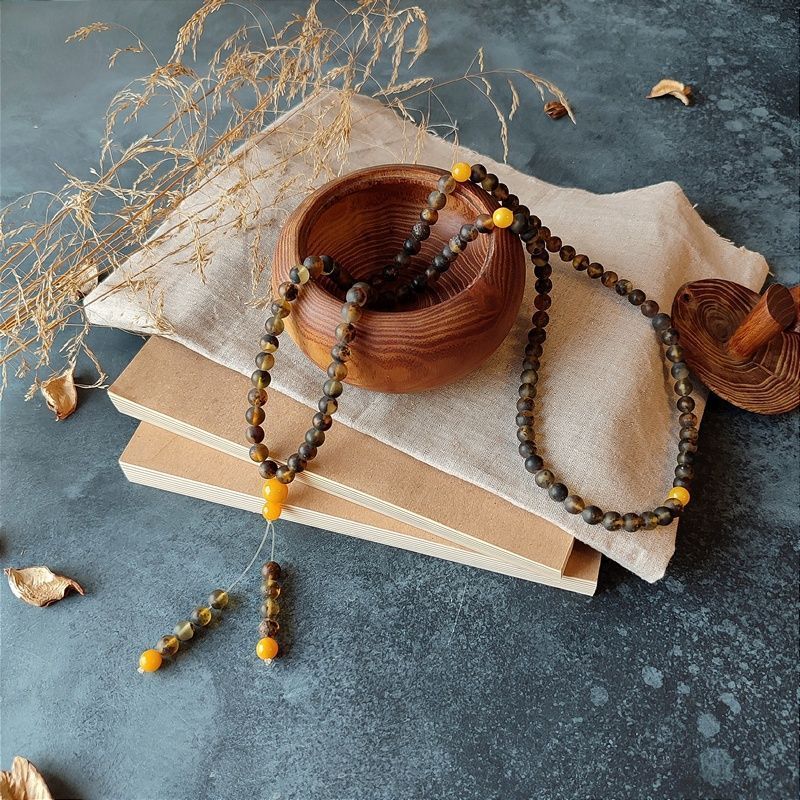 Четки будддийские янтарь