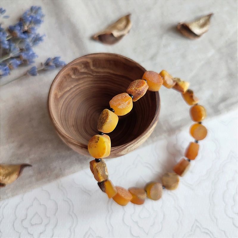 Браслет "Таблетка" янтарь