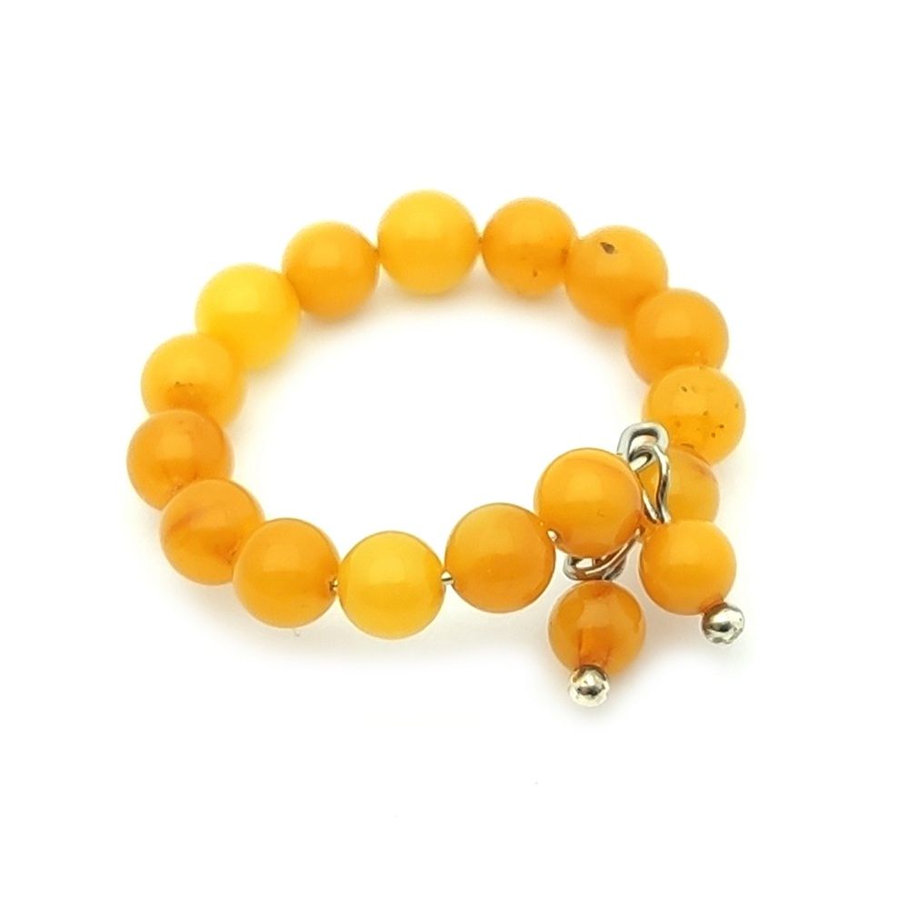 Кольцо Шар янтарь