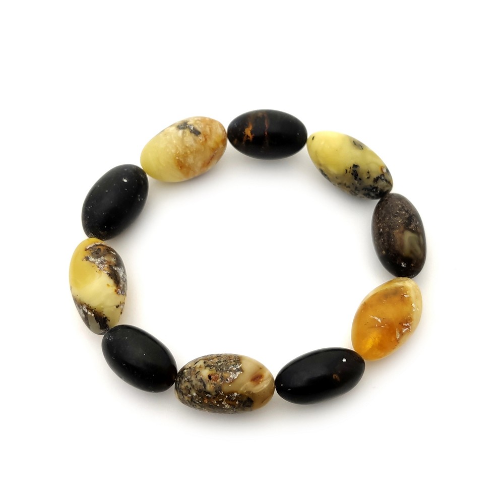 Браслет "Оливка" янтарь