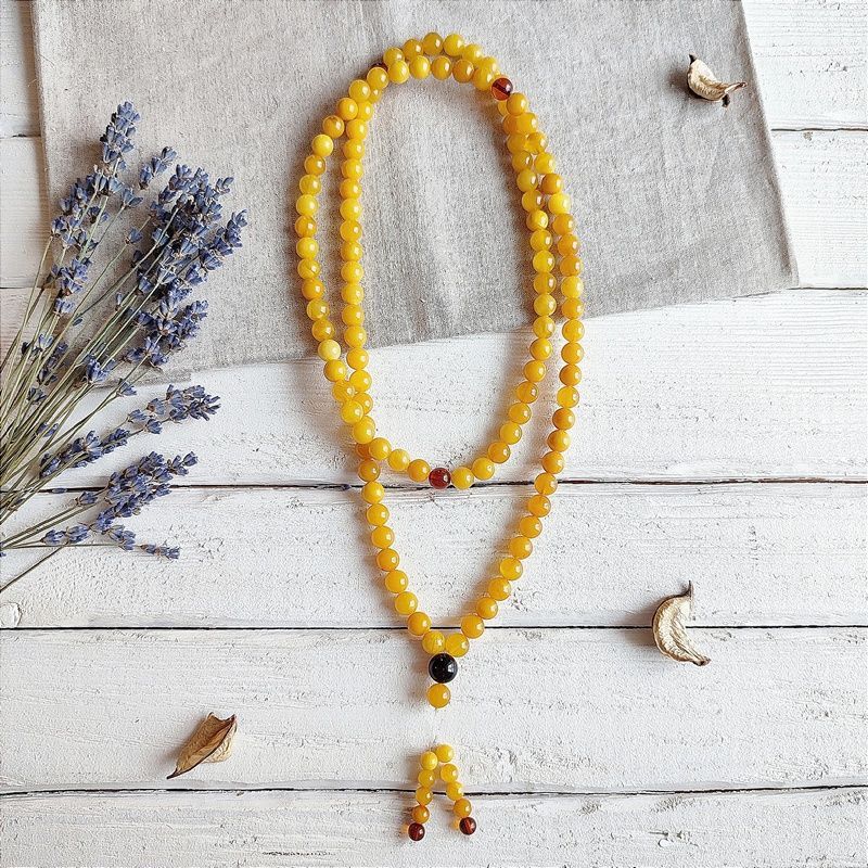 Четки буддийские янтарь