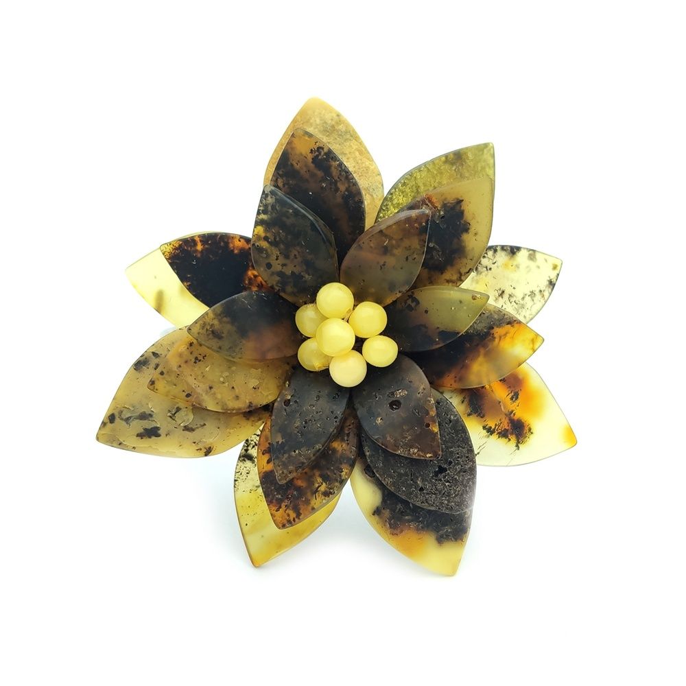 Браслет "Цветок" янтарь