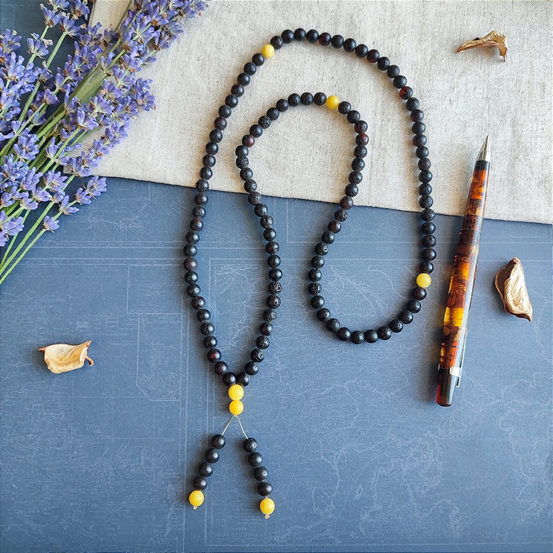 Четки буддийские янтарь 9116100229 (4)