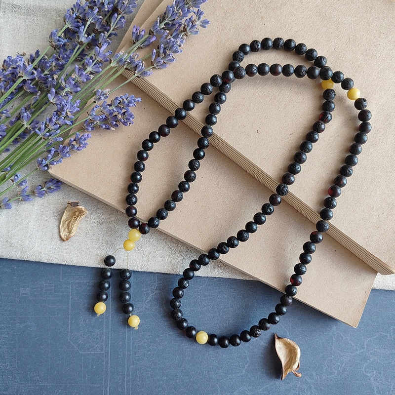 Четки буддийские янтарь 9116100229 (1)