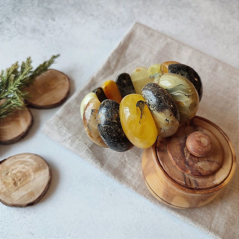 Браслет "Мандарин" янтарь