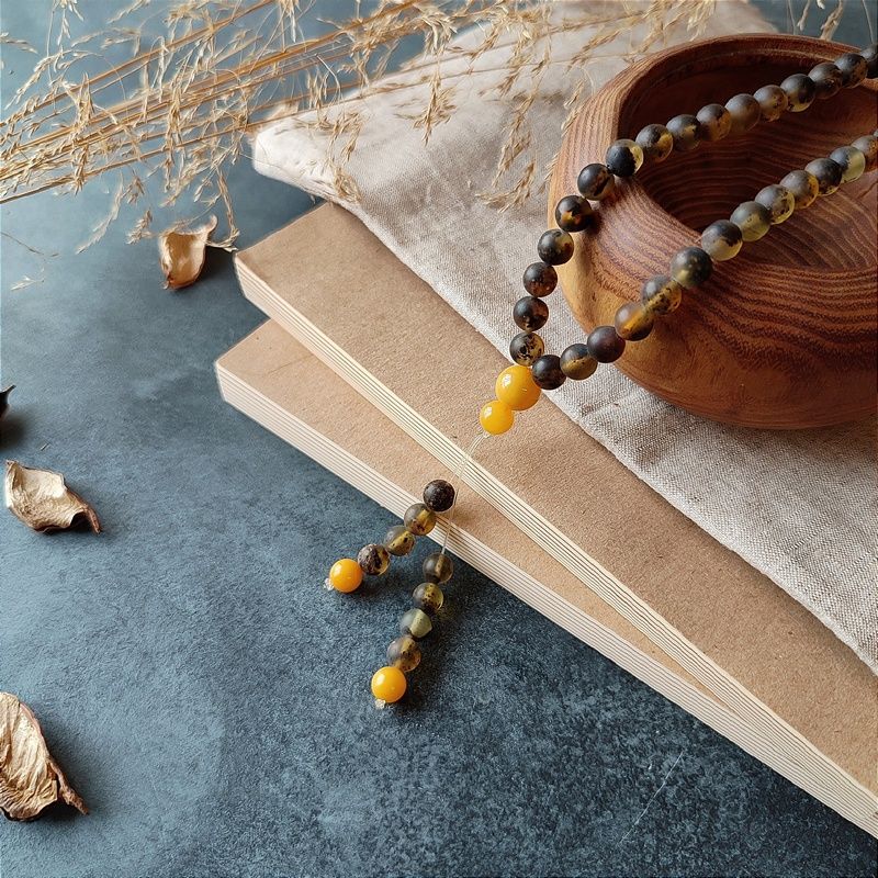 Четки будддийские янтарь