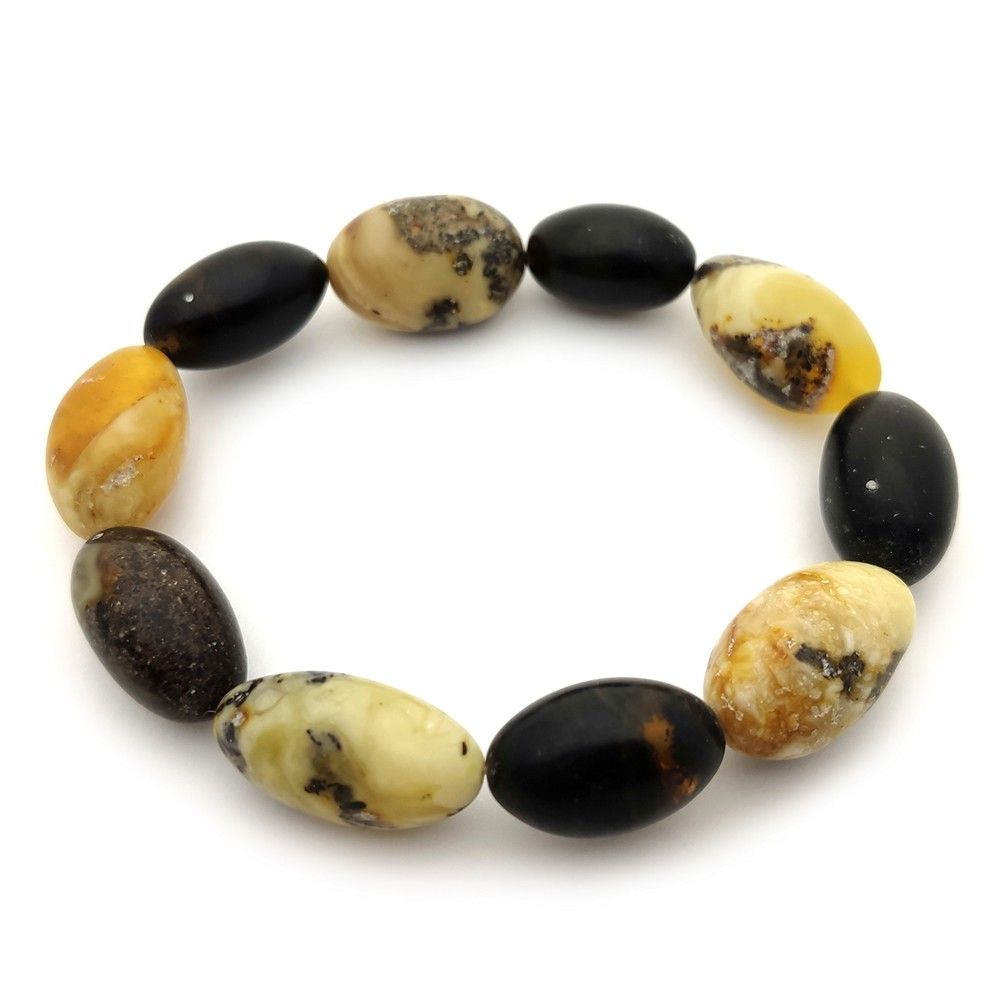 Браслет "Оливка" янтарь