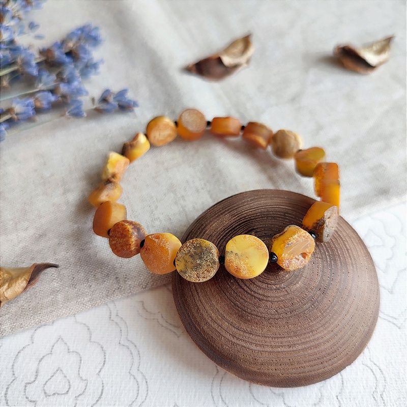 Браслет "Таблетка" янтарь