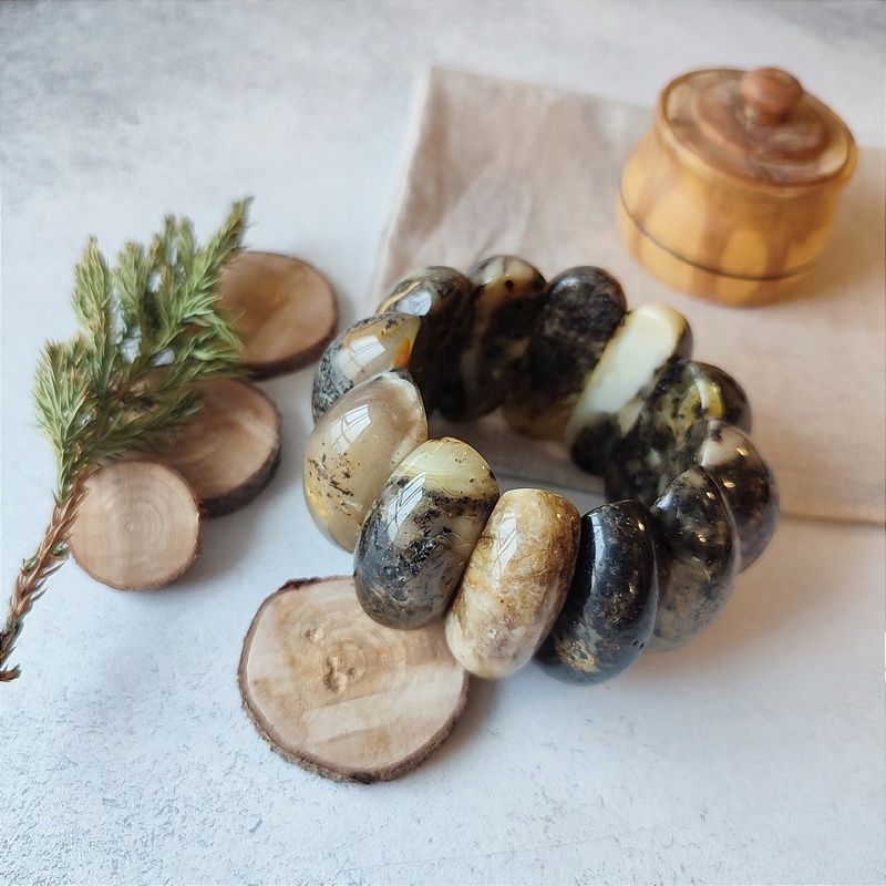 Браслет "Мандарин" янтарь