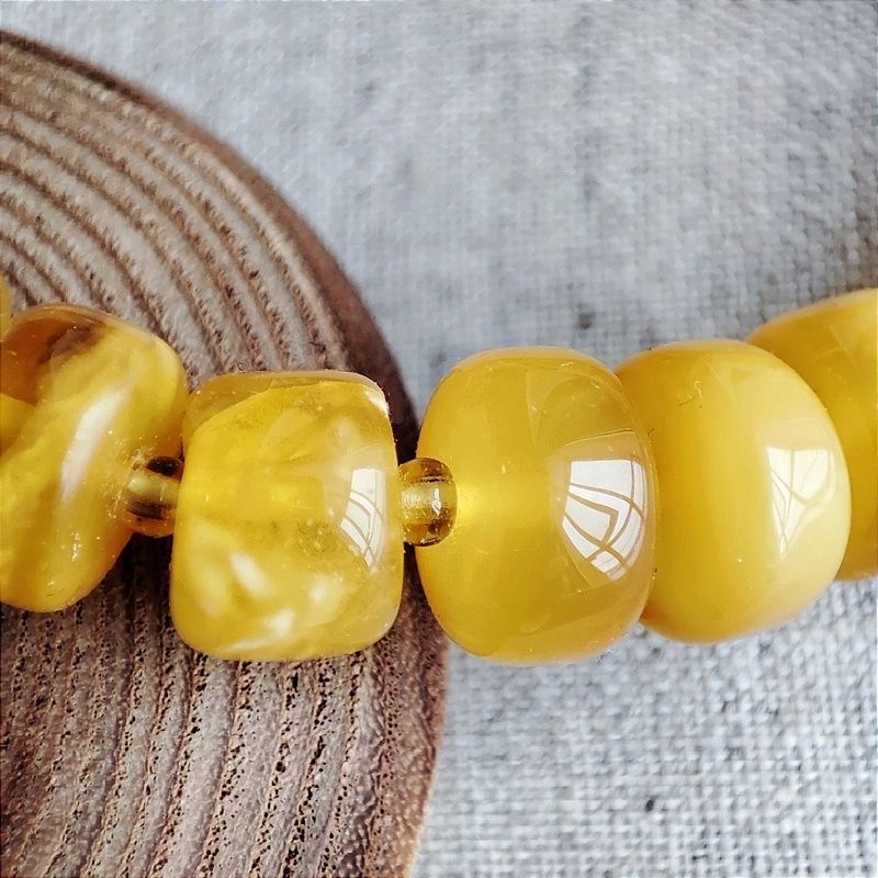 Браслет "Таблетка" янтарь