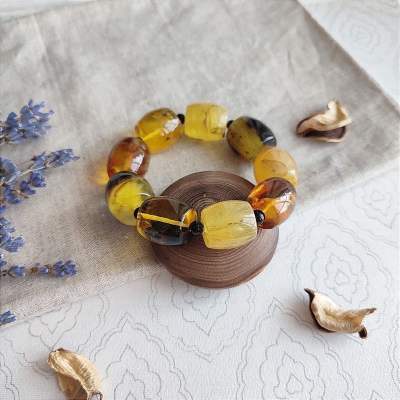 Браслет "Бочата" янтарь