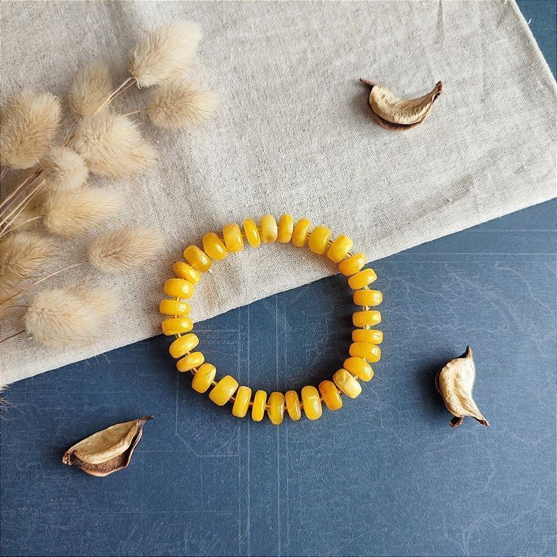 Браслет "Таблетка" янтарь