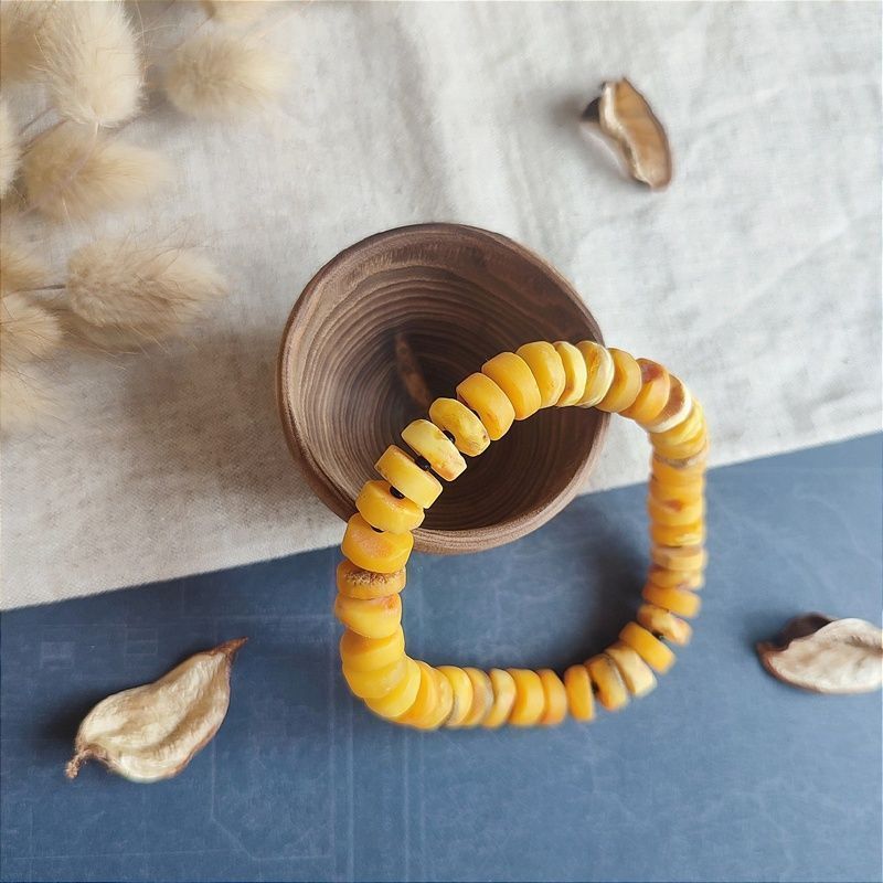 Браслет "Таблетка" янтарь