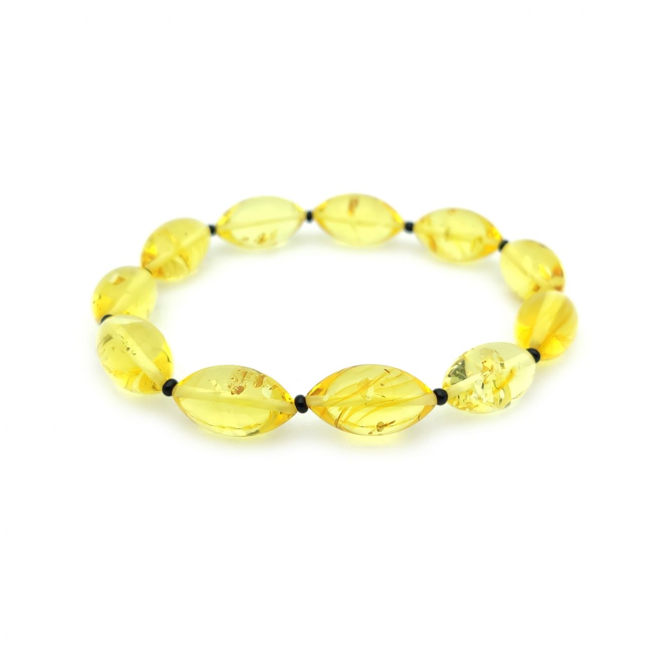 Браслет "Оливка" янтарь
