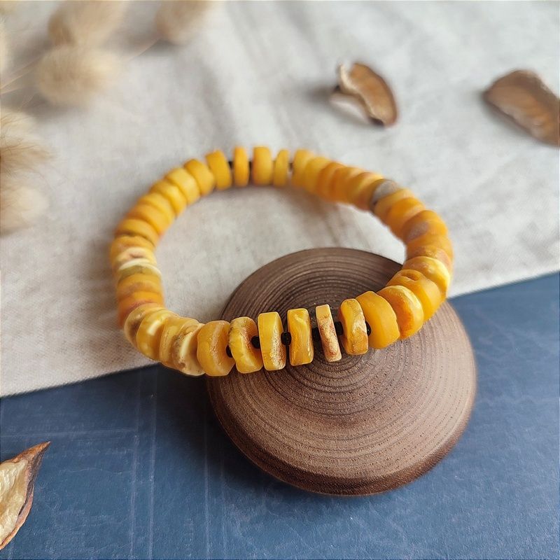 Браслет "Таблетка" янтарь