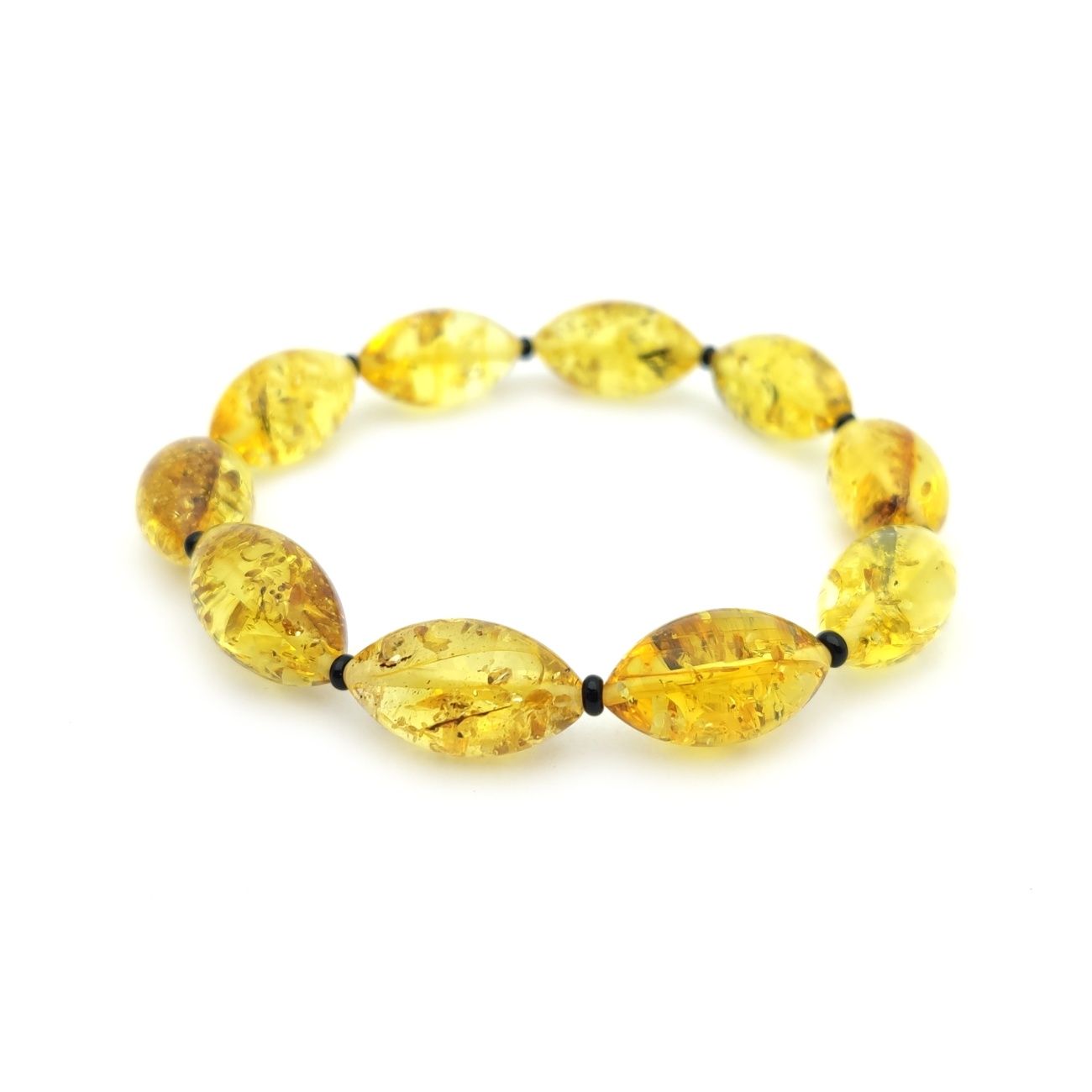 Браслет "Оливка" янтарь