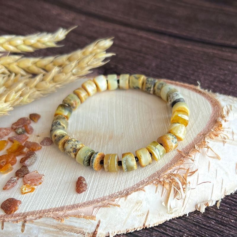 Браслет "Пеньки" Янтарь