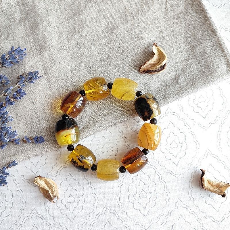 Браслет "Бочата" янтарь