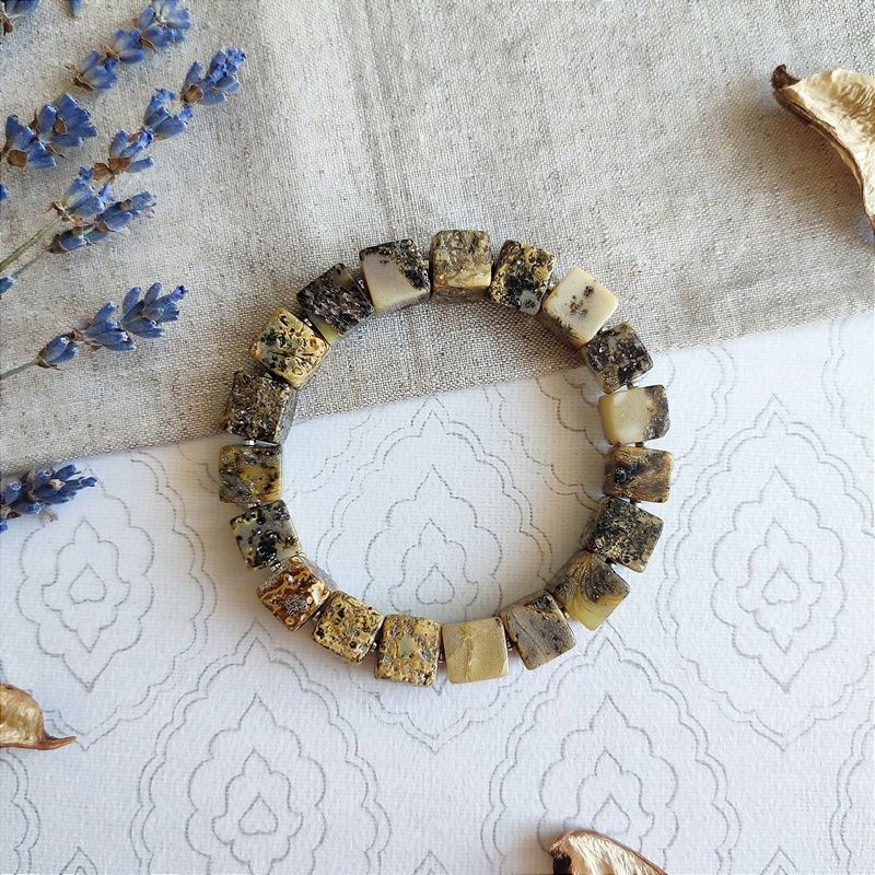 Браслет "Куб" янтарь