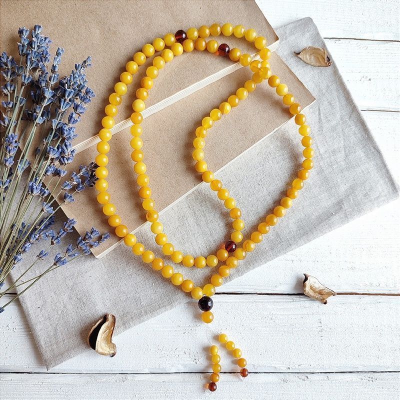 Четки буддийские янтарь